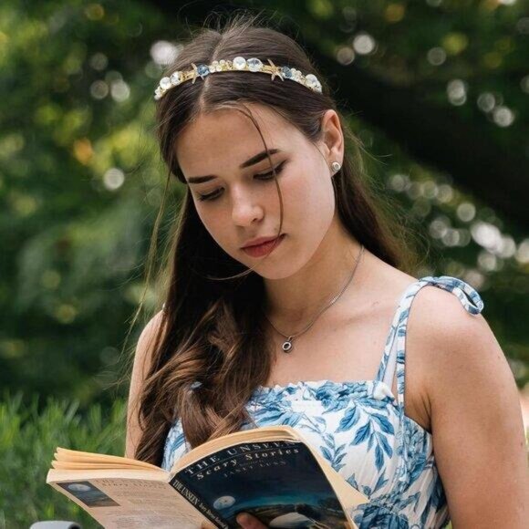 2 Pcs Mermaid Seashell Starfish Headbands Pearl Crystal Rhinestone Hairbands All - Picture 4 of 7